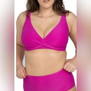 Hot pink two piece bikini set